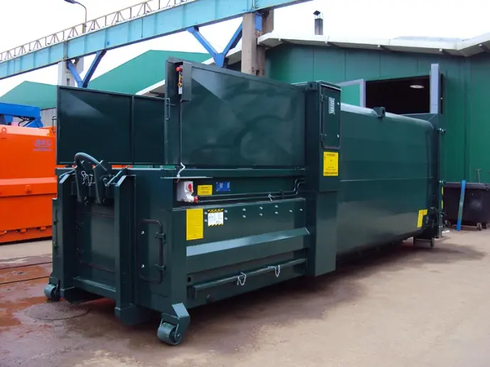 mobiele compactor voor industriële afvalverwerking
